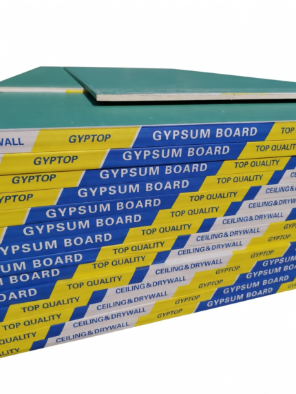 GYPTOP Gypsum Ceiling Board / Plasterboard – 12mm Thickness, 1200mm × 2400mm Standard Sheet