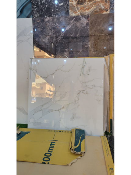 White Marble Effect Porcelain / Ceramic Wall & Floor Tile
