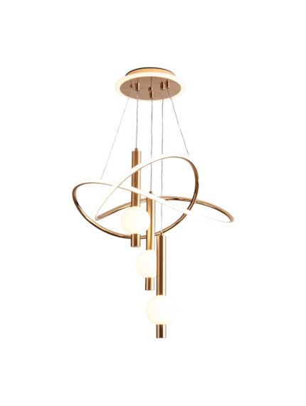 Modern Gold Orbit Ring LED Chandelier