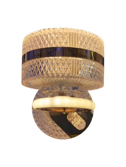 Luxury Black & Gold Crystal Wall Sconce